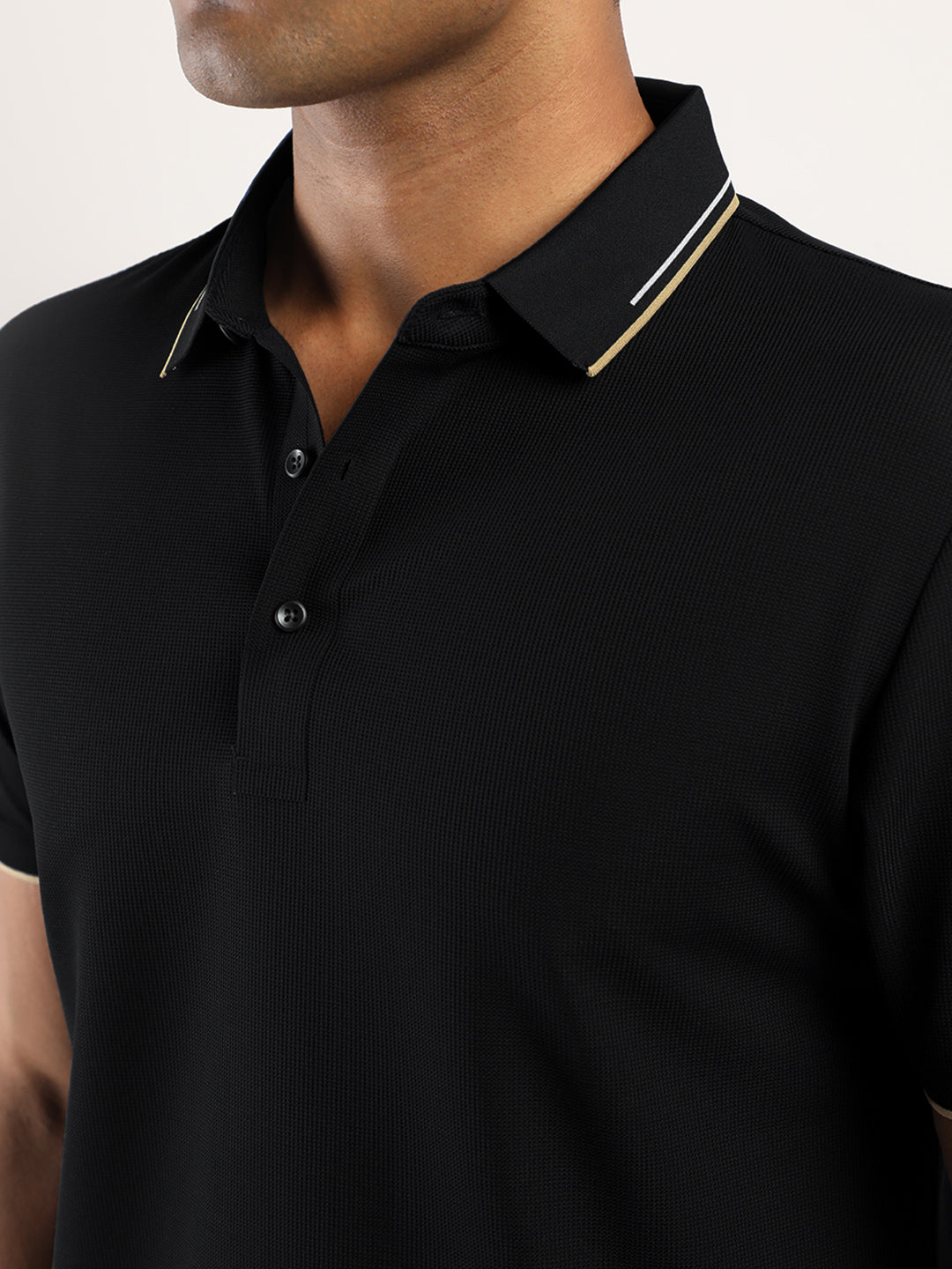 Men’s Black Premium Polo Sports T-Shirt