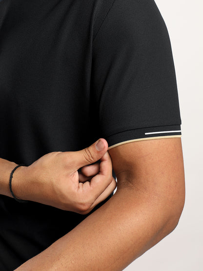 Men’s Black Premium Polo Sports T-Shirt