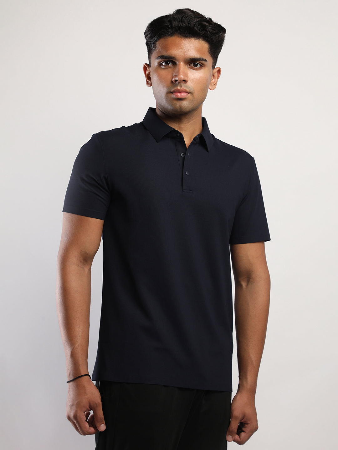 Buy Men's Navy Premium Polo Sports T-Shirt Online in India | Chkokko