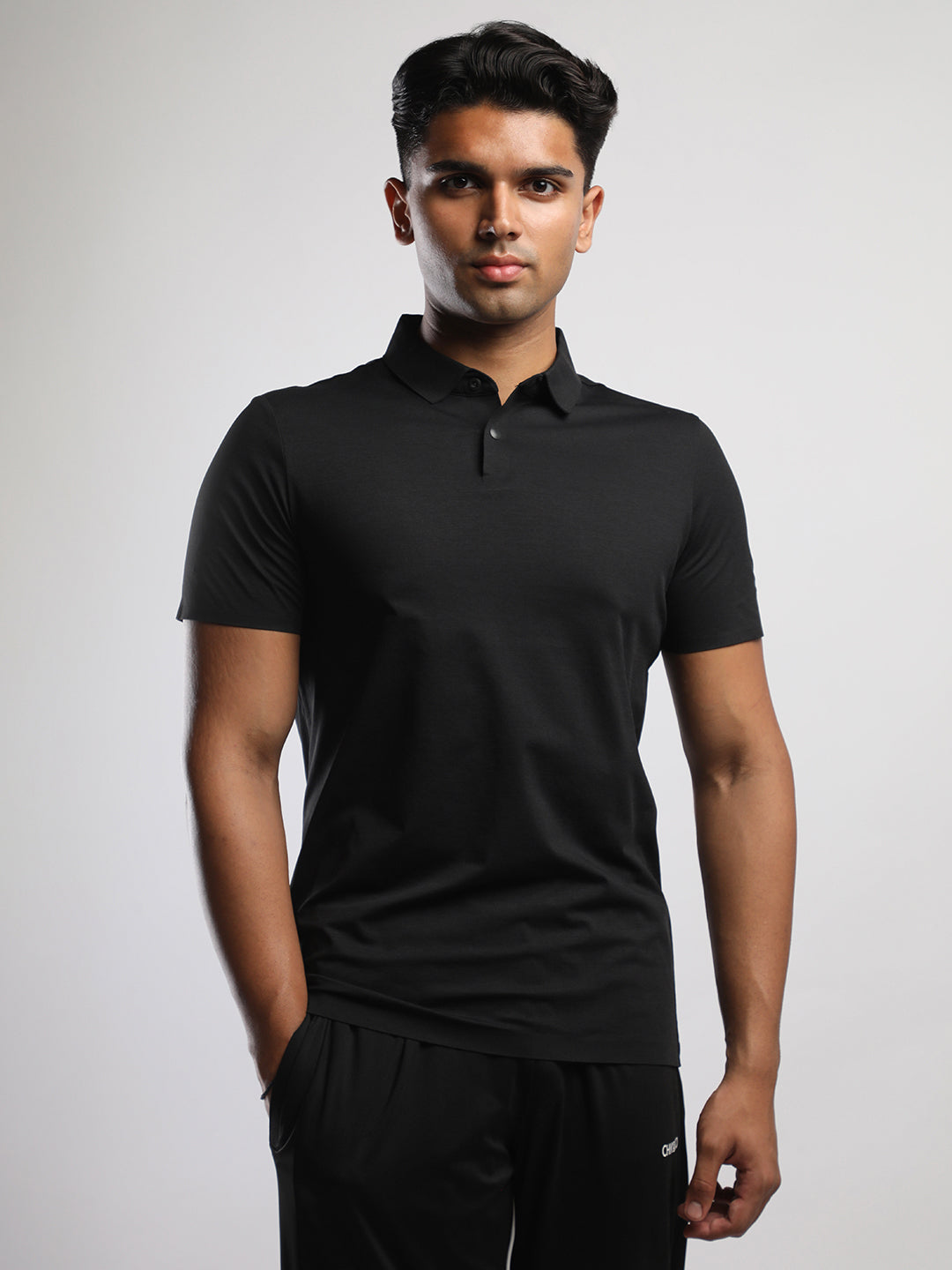 Men’s Black Premium Polo Sports T-Shirt