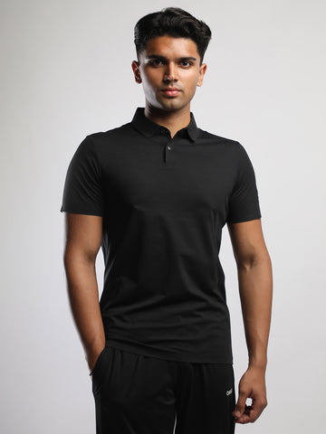 Men’s Black Premium Polo Sports T-Shirt