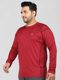 Men's Plus Size Full Sleeves Regular Dry Fit Sports T-Shirt