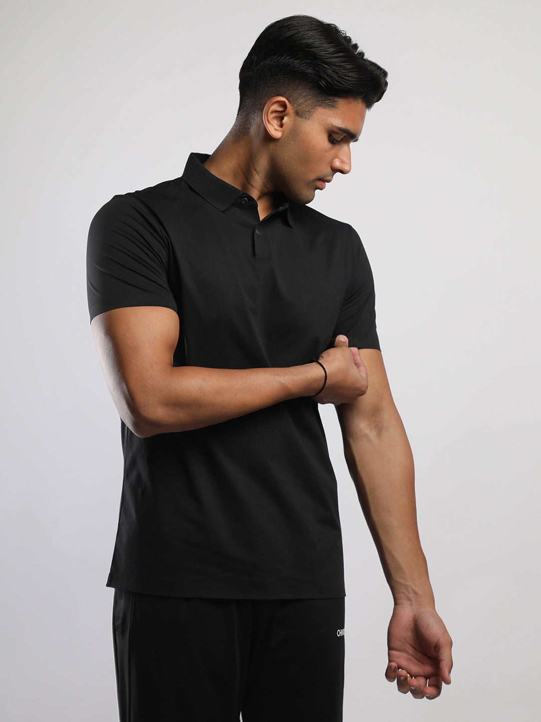 Men’s Black Premium Polo Sports T-Shirt