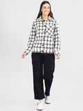 Women Winter Wear Check Shacket | CHKOKKO