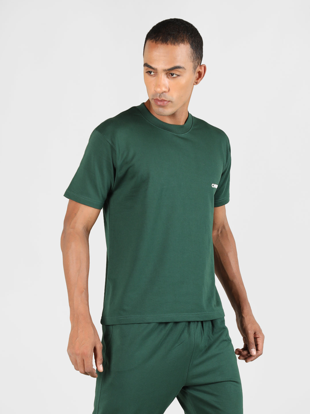 Men's Terry Cotton Loose Fit Half Sleeves T-Shirt | CHKOKKO