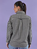 Women Winter Wear Check Shacket | CHKOKKO