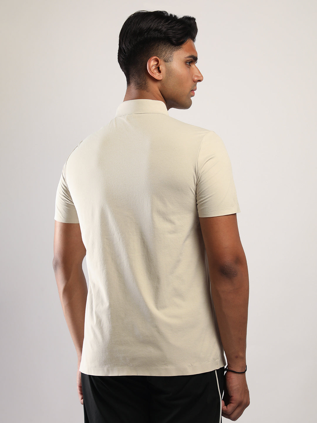 Men’s Beige Premium Polo Sports T-Shirt