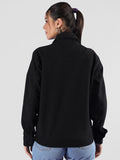 Women Black Winter Wear Shacket | CHKOKKO