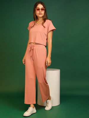 Women Pink Casual Summer Co-ord Set