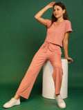 Women Pink Casual Summer Co-ord Set