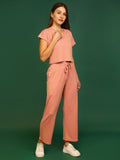 Women Pink Casual Summer Co-ord Set