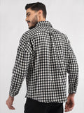 Men Winter Wear Spread Collar Check Shacket | CHKOKKO