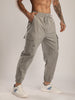 Men’s Light Grey Sports Track Pants with Side Pockets