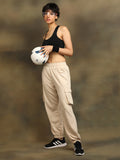 Women's Solid Cotton Trackpant | CHKOKKO