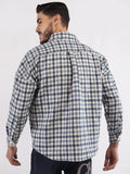 Men Winter Wear Spread Collar Check Shacket | CHKOKKO