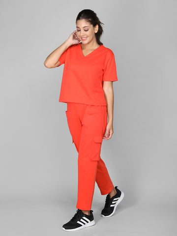 Women's Dark Orange Co-Ord Set