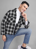 Men Winter Wear Check Shacket | CHKOKKO