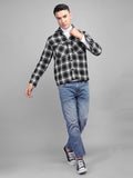 Men Winter Wear Check Shacket | CHKOKKO