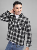 Men Winter Wear Check Shacket | CHKOKKO