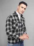 Men Winter Wear Check Shacket | CHKOKKO