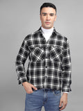 Men Winter Wear Check Shacket | CHKOKKO