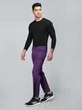 Men Purple Black Everyday Active Trouser