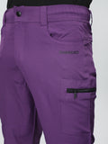 Men Purple Black Everyday Active Trouser