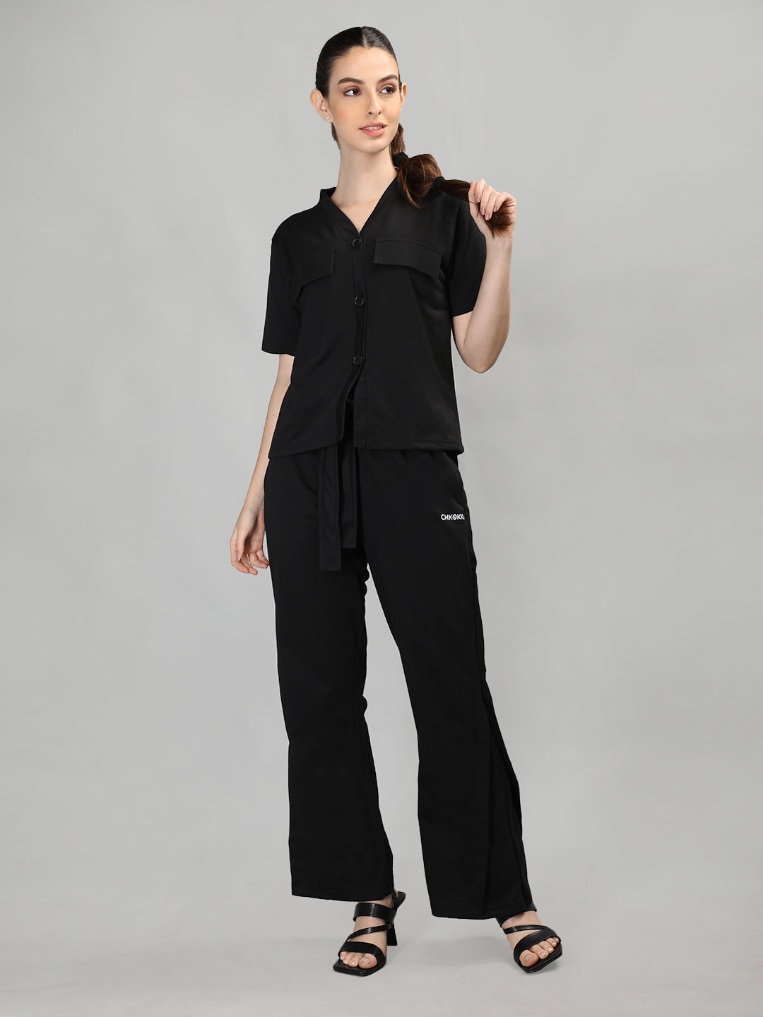 Women's Black Co-Ord Set | CHKOKKO