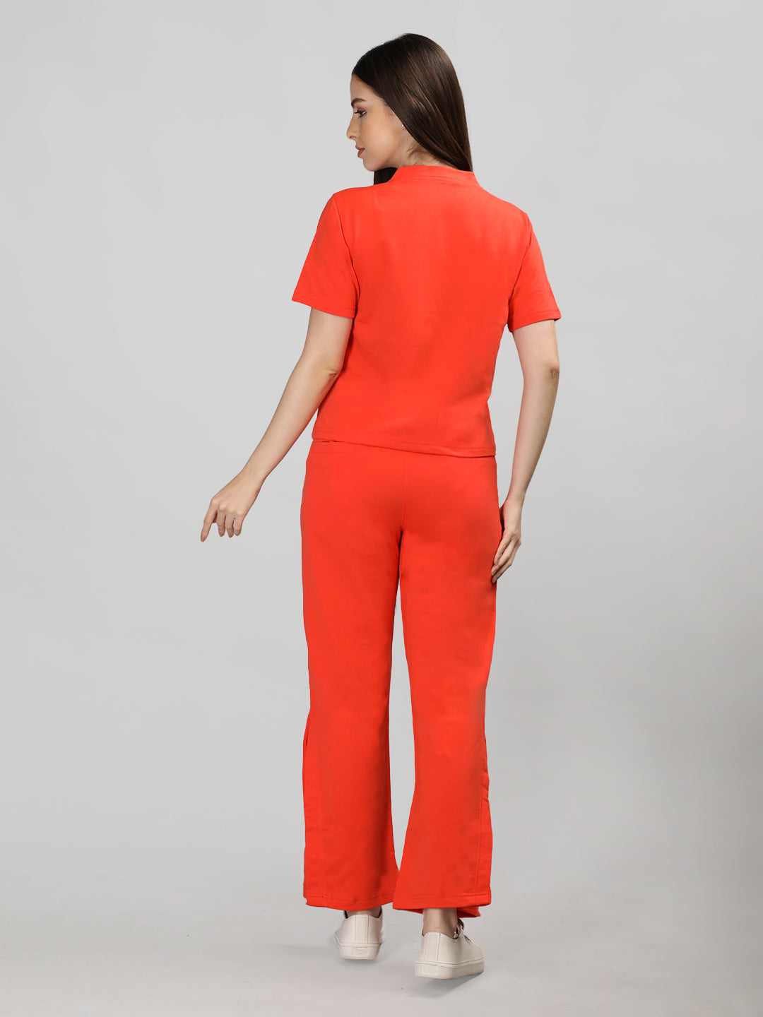 Women's Dark Orange Co-Ord Set | CHKOKKO
