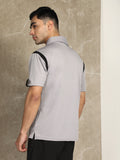 Men's Polo Neck Regular Fit Gym Sports Zipper T-Shirt