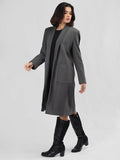 Women Casual Front Open Winter Trench Coat