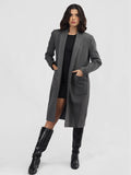 Women Casual Front Open Winter Trench Coat