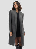 Women Casual Front Open Winter Trench Coat