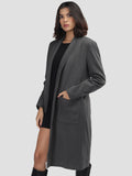 Women Casual Front Open Winter Trench Coat