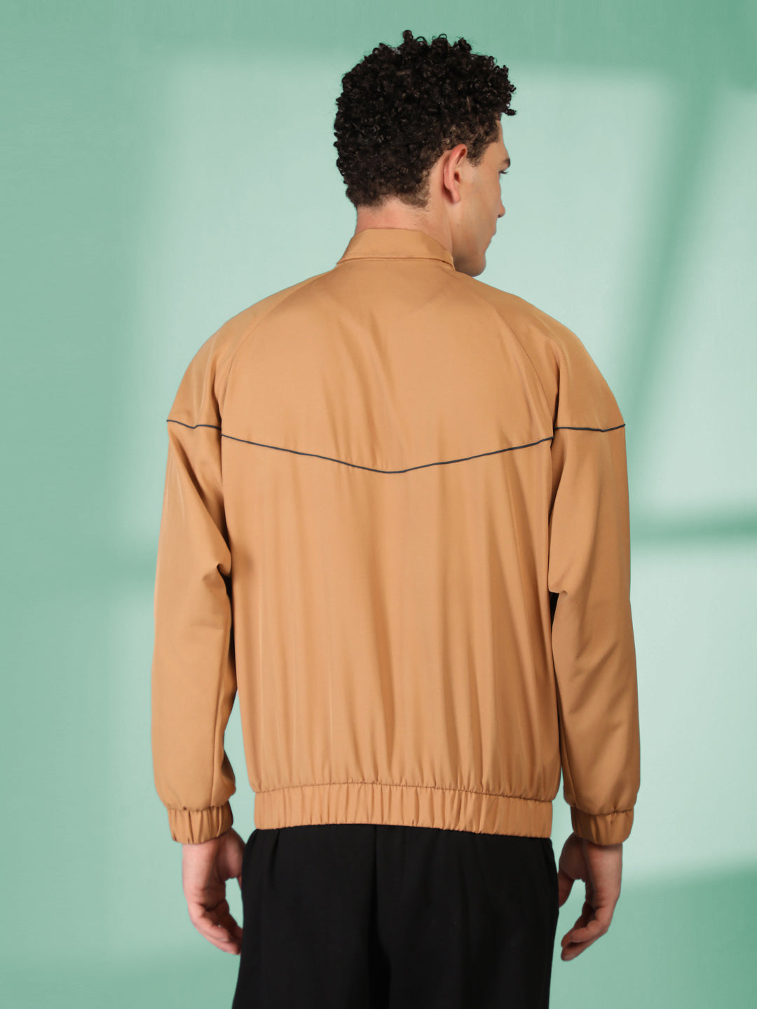 Buy Men Winter Sports Regular Fit Windcheater Jacket Camel Online