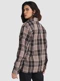 Women Winter Wear Check Shacket | CHKOKKO