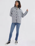 Women Winter Wear Check Shacket | CHKOKKO