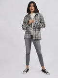 Women Winter Wear Check Shacket | CHKOKKO