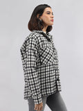 Women Winter Wear Check Shacket | CHKOKKO