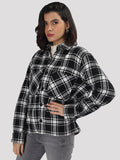 Women Winter Wear Check Shacket | CHKOKKO