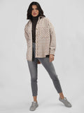 Women Winter Wear Check Shacket | CHKOKKO