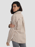 Women Winter Wear Check Shacket | CHKOKKO