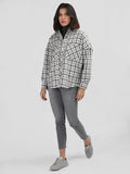 Women Winter Wear Check Shacket | CHKOKKO