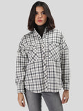 Women Winter Wear Check Shacket | CHKOKKO