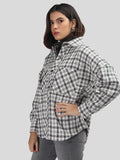 Women Winter Wear Check Shacket | CHKOKKO