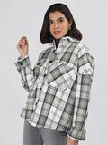 Women Winter Wear Check Shacket | CHKOKKO