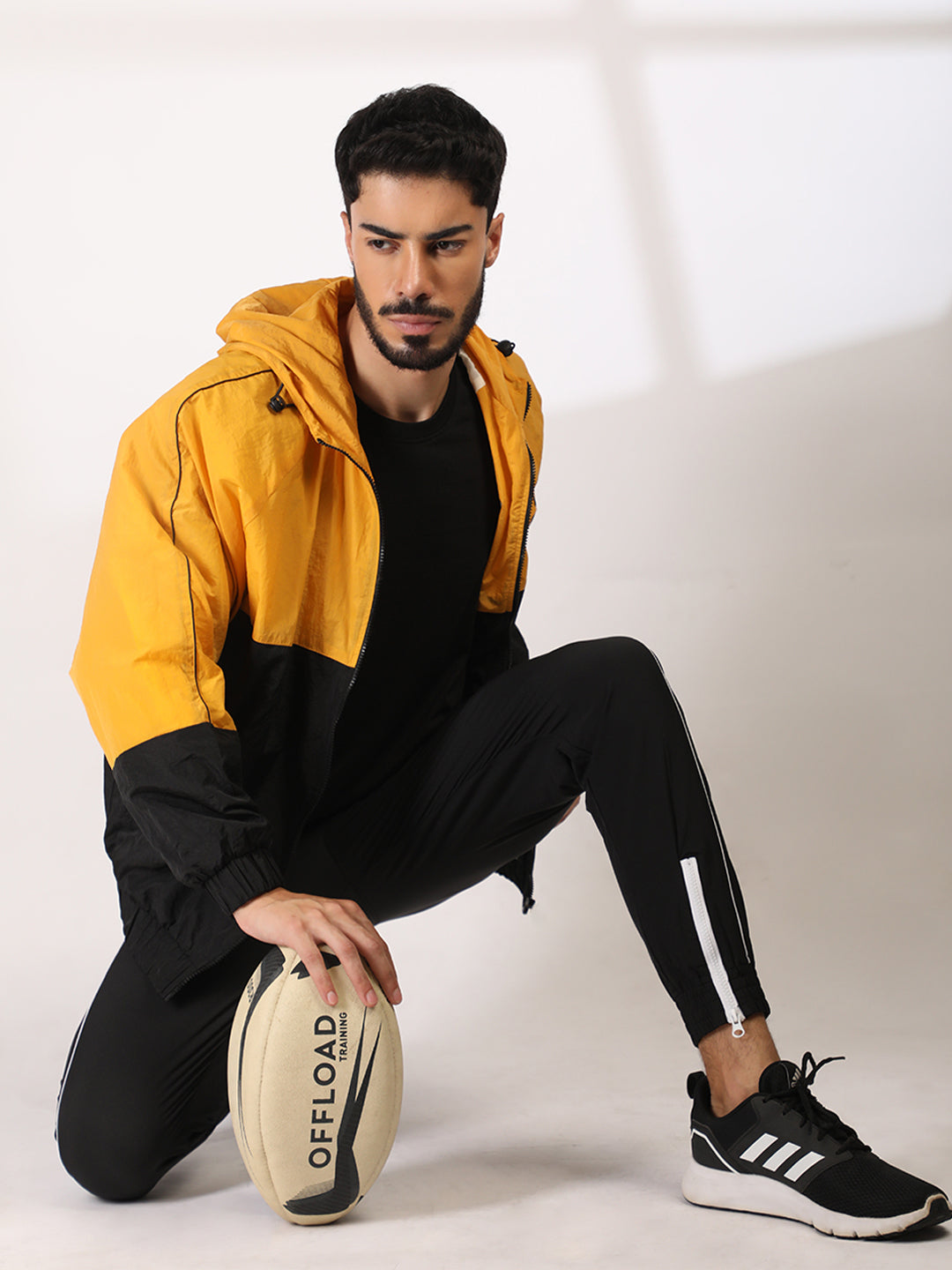 Men’s Lightweight UPF 50+ Sun Protection Summer Jacket Yellow Black