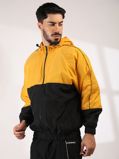 Men’s Lightweight UPF 50+ Sun Protection Summer Jacket Yellow Black