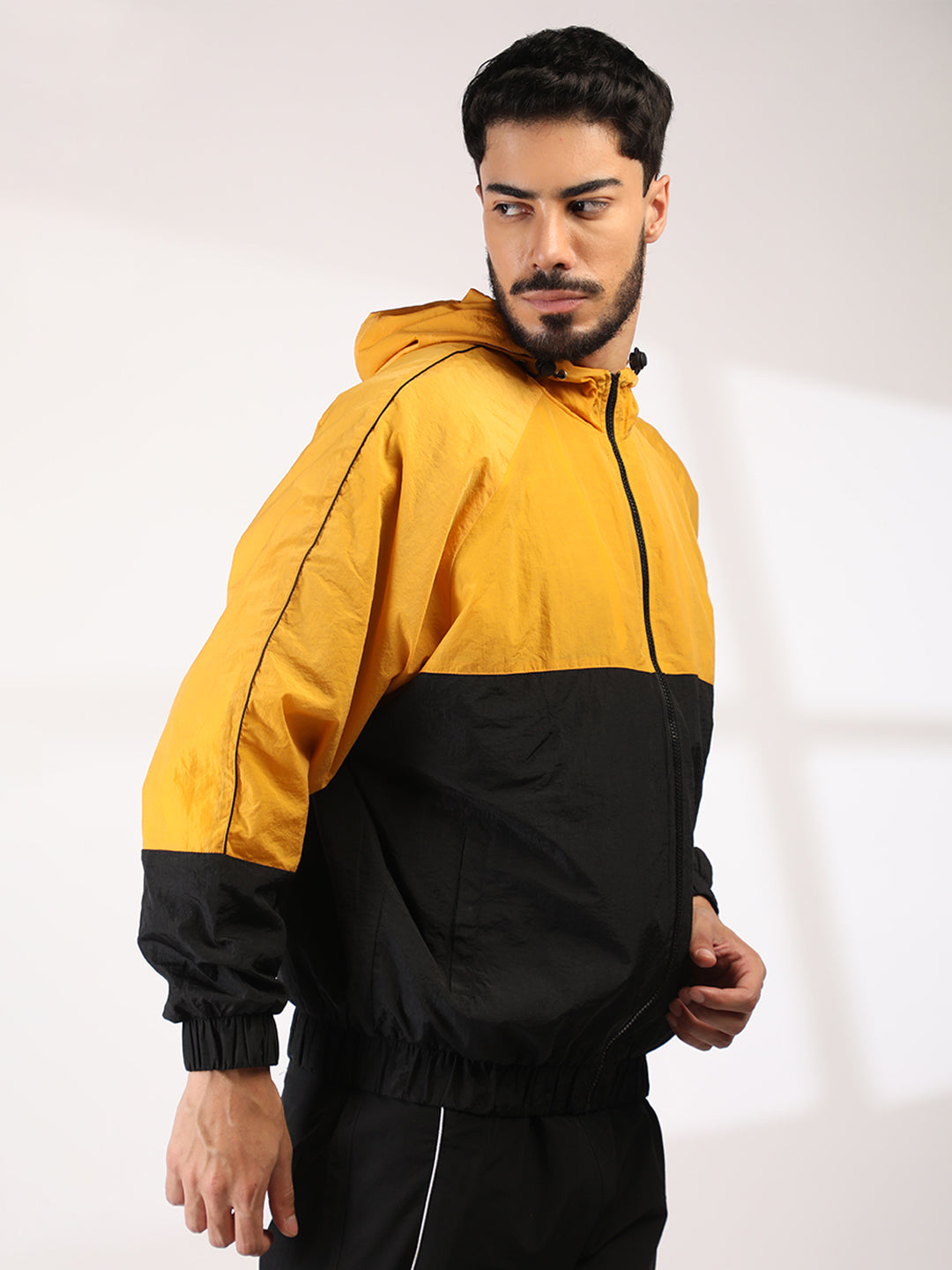 Men’s Lightweight UPF 50+ Sun Protection Summer Jacket Yellow Black