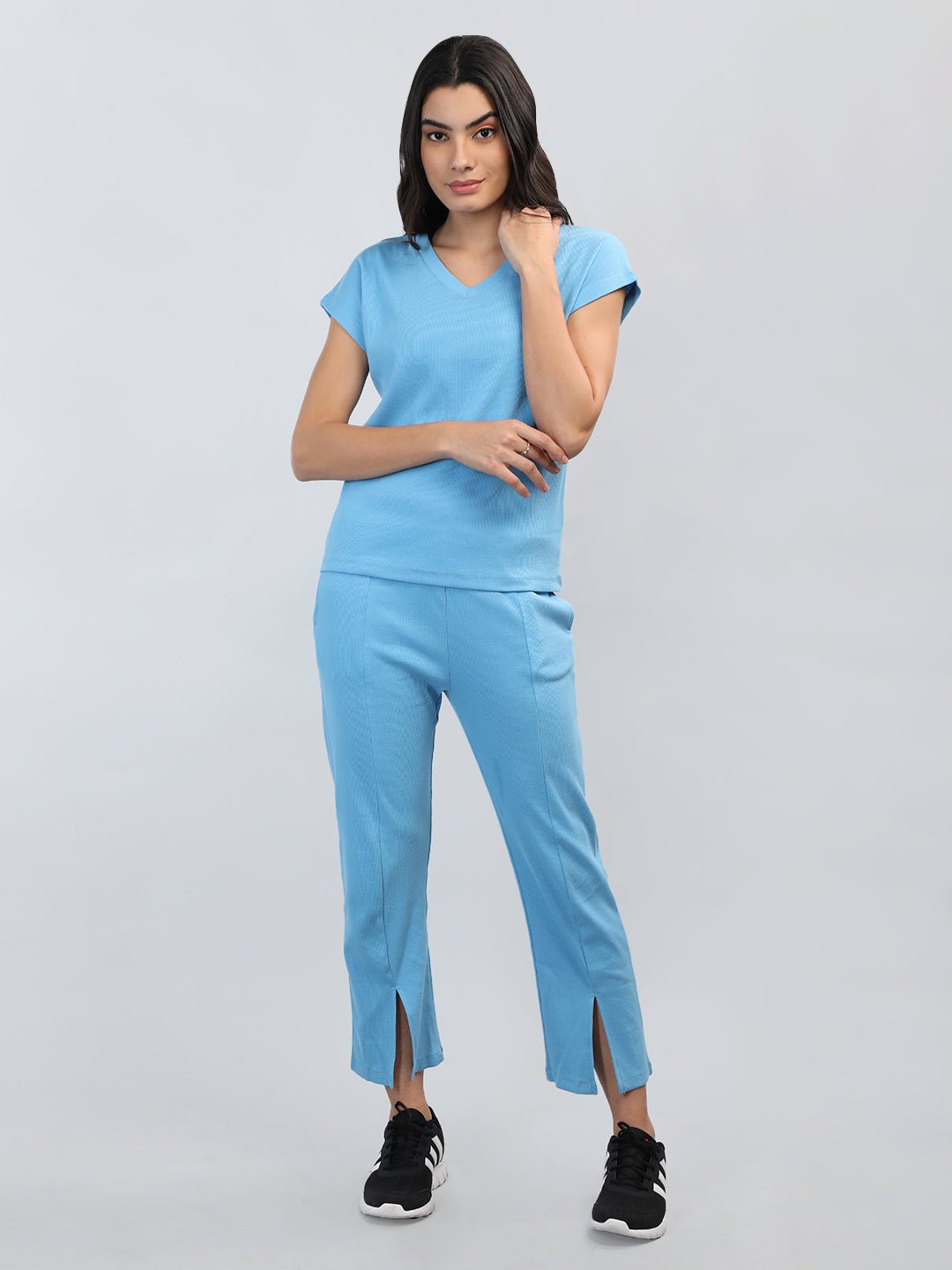Women's SkyBlue CO-Ord set | CHKOKKO
